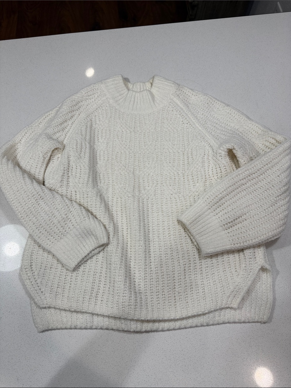 Old Navy Cream Cable Turtleneck Sweater